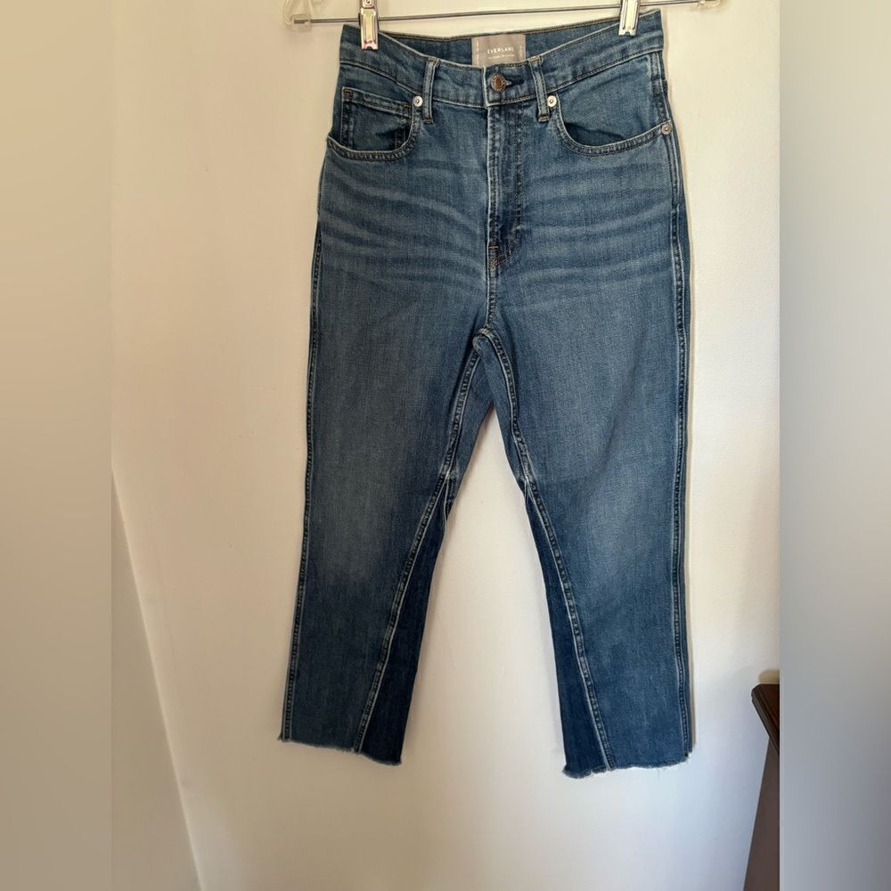 Everlane The Cheeky Bootcut Jean Crop Two Tone Light Dark Wash Size 26